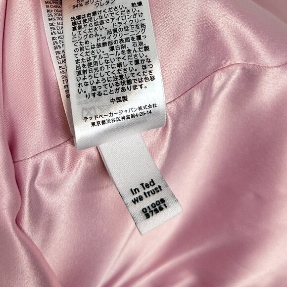 TED BAKER London Belliah Bow Shoulder Body-Con Dress in Dusky Pink Size US 2 NWT - Picture 9 of 12